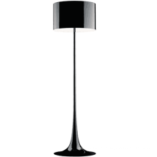 Venda quente de móveis modernos para casa com pintura preta em metal abajur LED
